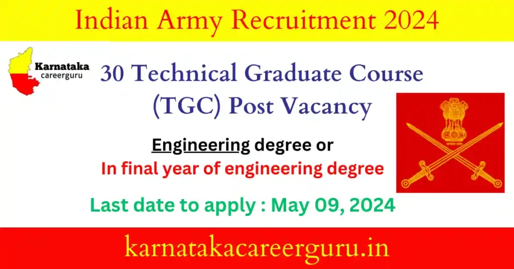 Indian Army Recruitment 2024- TGC Post Vacancy