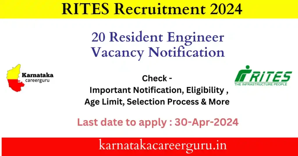 RITES Limited Resident Engineer Recruitment 2024